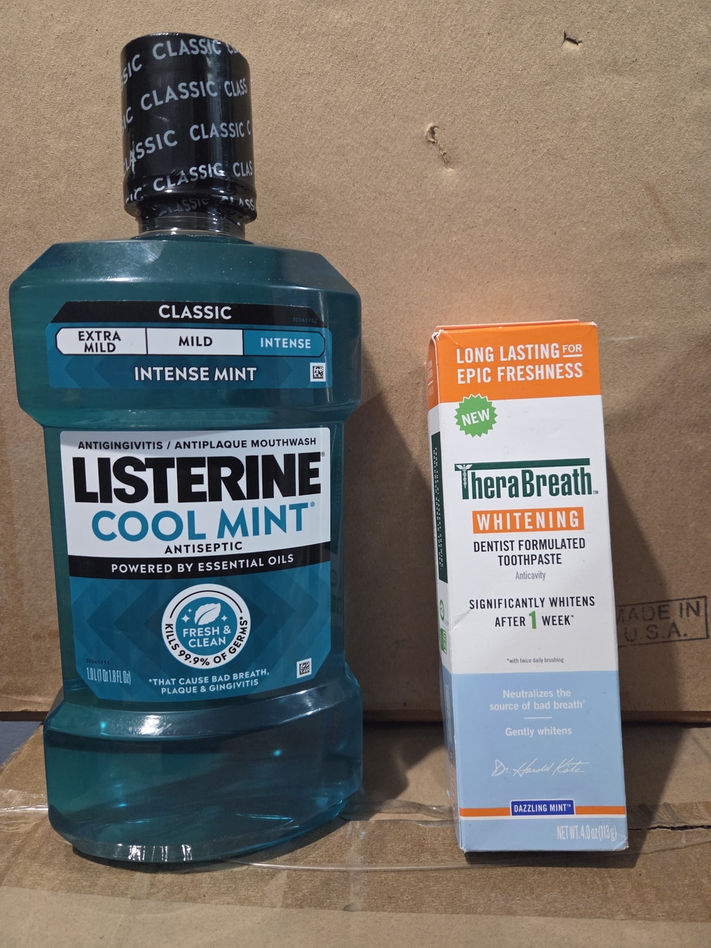 Cool Mint Antiseptic Mouthwash — Fresh Blue Mint